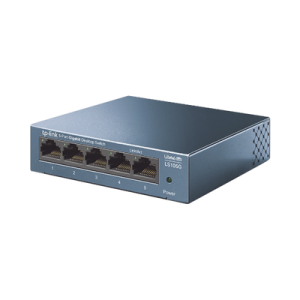 Switch de escritorio Gigabit de 5 puertos 10/100/1000Mbps, carcasa metálica