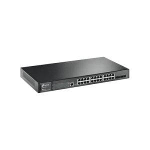 Switch JetStream Gigabit administrable Capa 2, 24 puertos 10/100/1000 Mbps + 4 puertos SFP