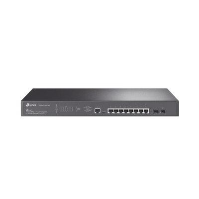 Switch PoE+ JetStream SDN Administrable 8 puertos 100/1000/2500 Mbps + 2 puertos SFP+, 8 puertos PoE+, 240W, administración centralizada OMADA SDN, ideal para Wi-Fi 6